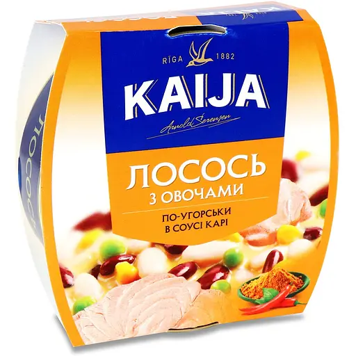 Лосось Kaija с овощами по-венгерски в соусе карри 220 г 