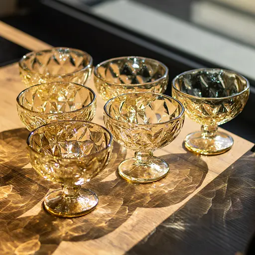 Набор креманок Citrine 300 мл HP-19-283 десертная ваза тарелка для десертов прозрачный Yiwu HP-19-283 - фото 3