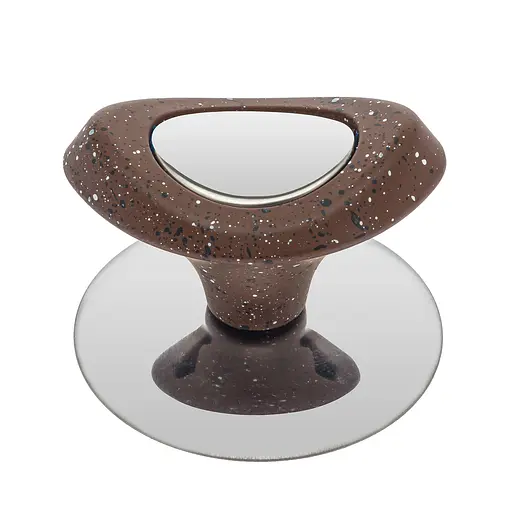 Ручка для кришки каструлі сковороди овальна керамічна із залізною вставкою, Kitchen Master Коричневий 85614 - фото 2