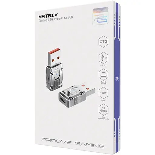 Перехідник Proove Gaming Matrix OTG USB-C to USB-A Silver (HBMA00012006) [130298] - фото 4