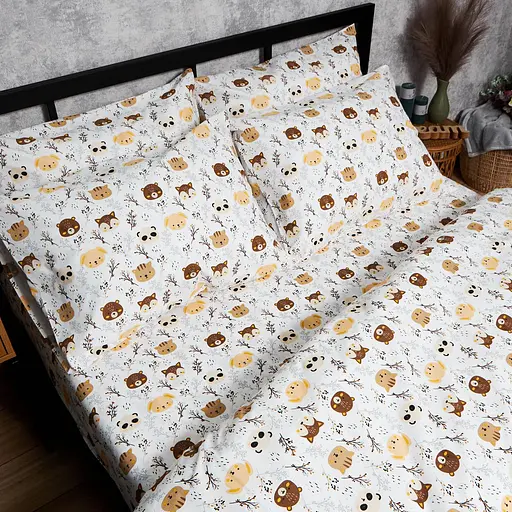 Комплект постільної білизни Moon&Star Бязь Gold Люкс Jungle Joy Євро 200х220 наволочки 2х70х70 - фото 5