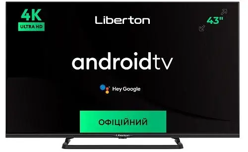 Телевізор 43" Liberton LTV-43U01AT UltraHD 3840x2160 60Hz Smart TV DVB-T2 HDMI USB VESA 200x200 - фото 3