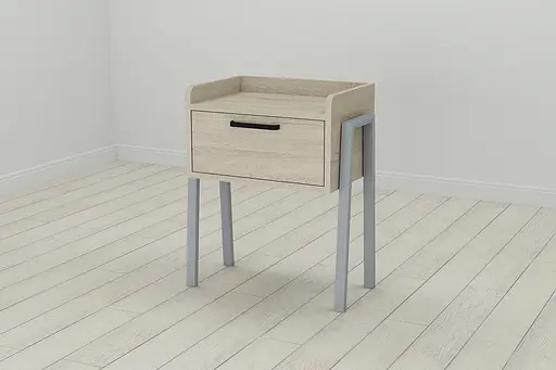 Модульна тумба Ferrum-decor Бетті 540x450x320 метал Сірий ДСП Сонома 16 мм (FRD-103000)