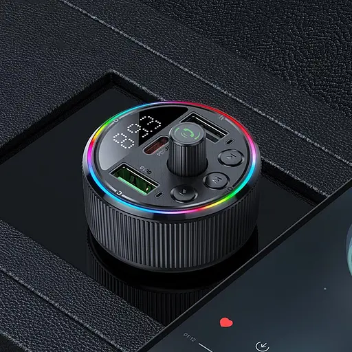 АЗУ FM модулятор Hoco E82 Guerrero PD30W+QC3.0 (2USB-A/1C) - фото 7