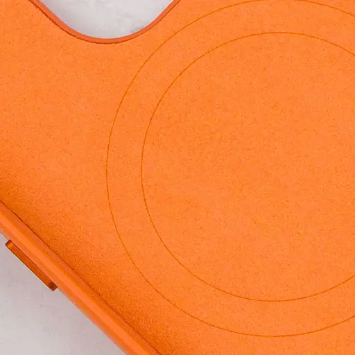 Шкіряний чохол Leather Case (AAA) with MagSafe and Animation для Apple iPhone 14 Pro Max (6.7) Orange - фото 5