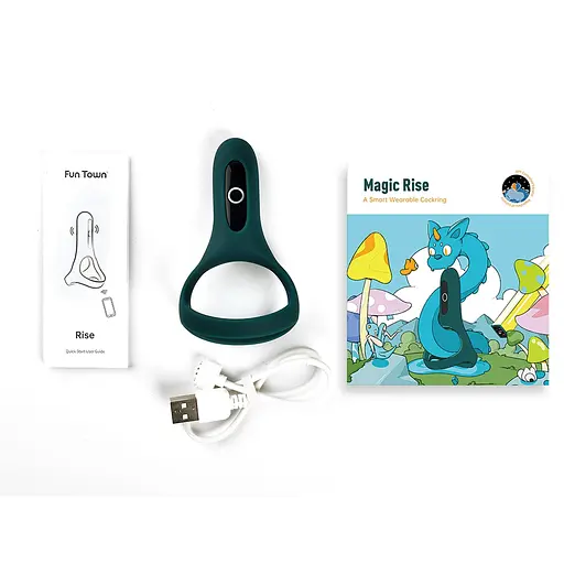 Эрекционное кольцо Magic Motion Fun Town Rise 9 см зеленый - фото 7