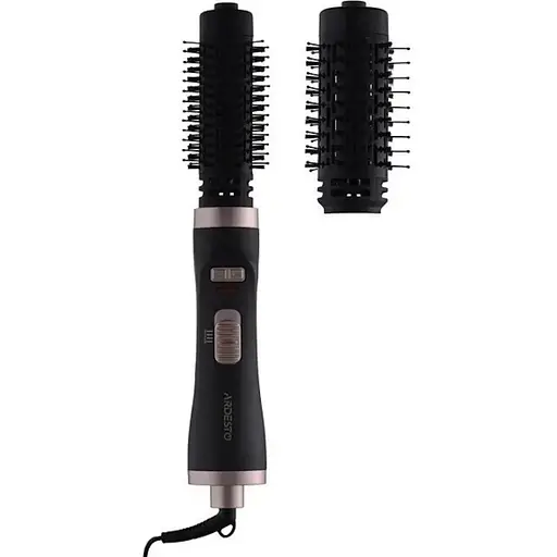 Фен-щетка Ardesto HD-C100 с керамическим покрытием 2 насадки 100Вт Холодный обдув Черный/Пудровый - фото 1