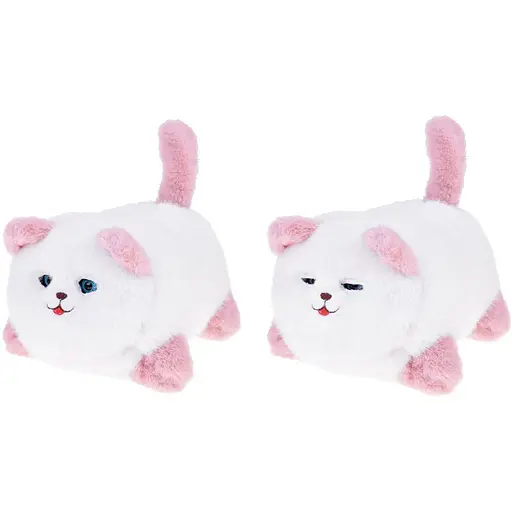 Интерактивная мягкая игрушка AiDA Smart Blinking Cat бело-розовая (AD54081) - фото 9