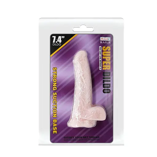 Фалоімітатор Baile Super Dildo 7.4" 18.8 см тілесний - фото 5