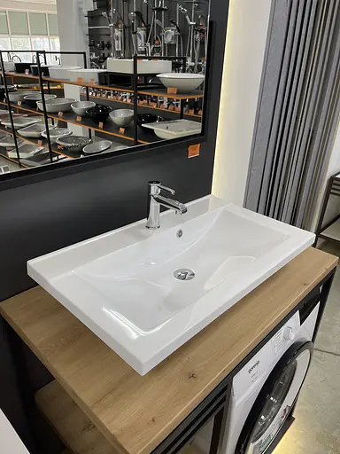 Раковина Adamant умывальник QUANTO искусственный камень прямоугольная - фото 2