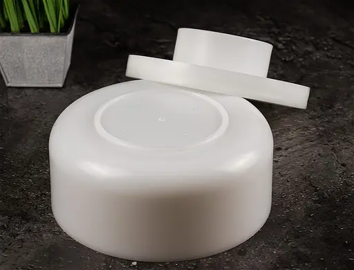 Форма для виготовлення твердого та м'якого сиру з поршнем важка Ø 22 см на 2.3 кг сиру, Kitchette Білий 85132 - фото 6