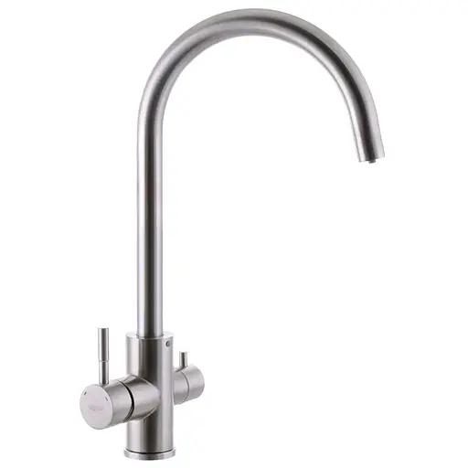 Смеситель для кухни на две воды Zerix SUS-021 ZX3169 Нержавеющая сталь - фото 1