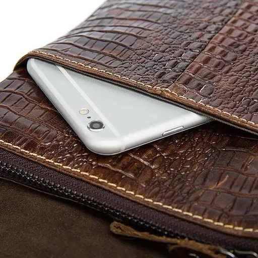 Чоловіча шкіряна сумка Vintage 21х17х1 см sum0015042 - фото 6