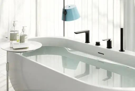 Змішувач для ванни Kohlman Experience black на борт ванни QB244EB Чорний матовий - фото 2