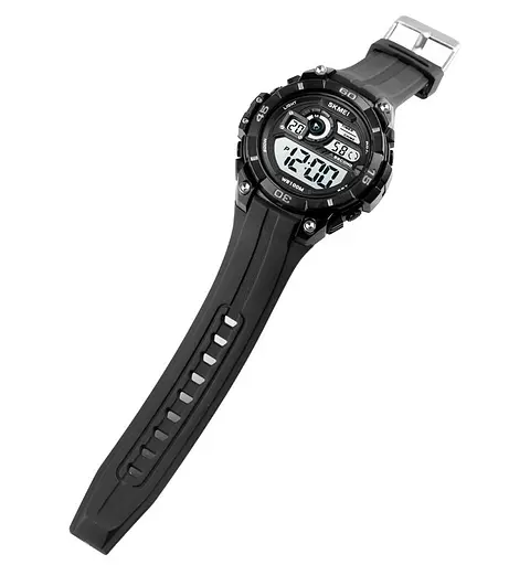 Мужские спортивные наручные часы Skmei 1756 водонепроницаемые 10 АТМ (Черные) - фото 9