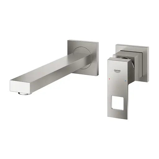 Змішувач для умивальника на два отвори M-Size Grohe Eurocube 23447DC0 Нержавіюча сталь - фото 3