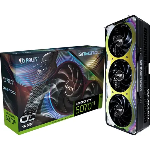 Відеокарта Palit GeForce RTX 5070 Ti GameRock OC NE7507TH19T2-GB2030G EU (132503) - фото 6