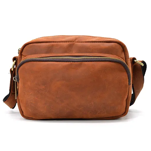Кожаная мужская сумка-мессенджер TARWA 23х16х11 см sum0025404 - фото 6
