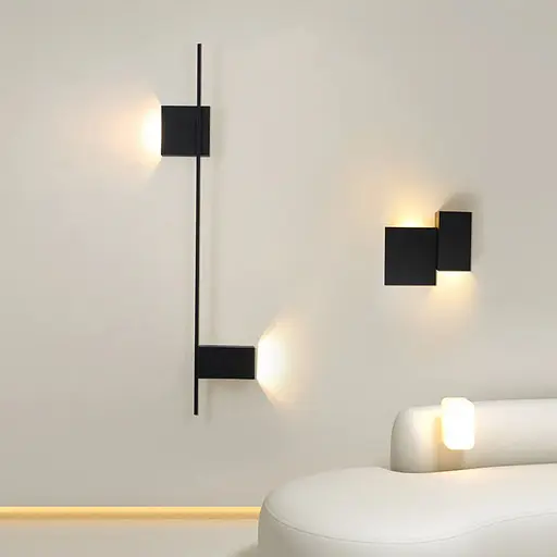 Чорне видовжене бра 120 см Арт. WJ 022/2 BK Line F - фото 1