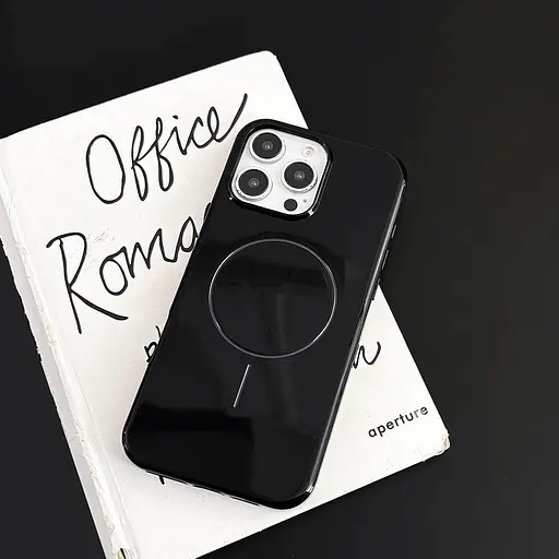 Чехол для iPhone 16e с MagSafe, защитный, глянцевый, с мягкой подкладкой, черный - фото 2