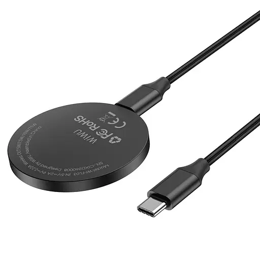 БЗП WIWU Wi-W034 Aramid Wireless Charger Black - фото 5