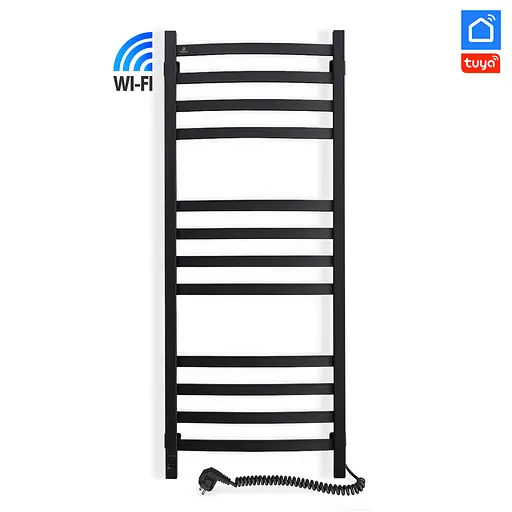 Электрический полотенцесушитель Navin Avalon 480x1200 Sensor с Wi-Fi права, черный муар 12-112033-4880, Черный матовый, Правое, Электронный - фото 2