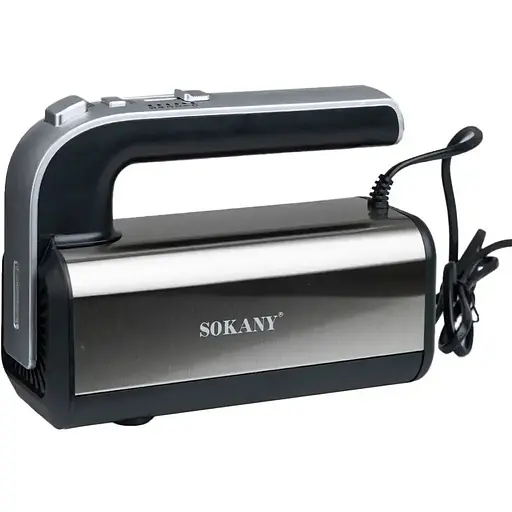 Стаціонарний міксер Sokany CX-6652 з насадками для тесту 5 швидкостей 500Вт Чорний - фото 4