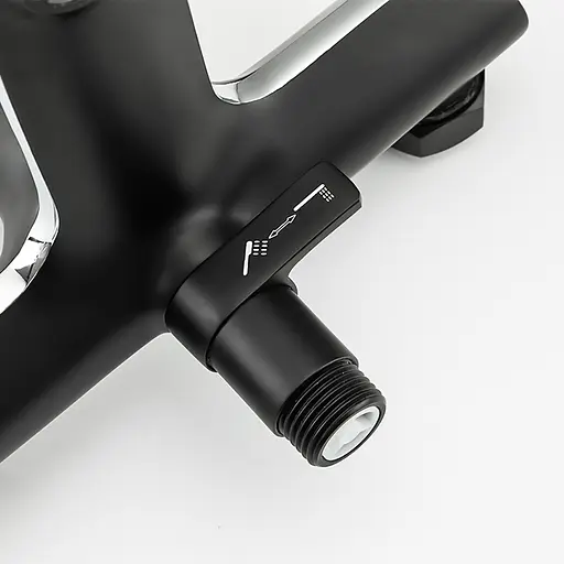 Смеситель для ванны Gappo G3203-6 черный/хром Черный матовый - фото 3