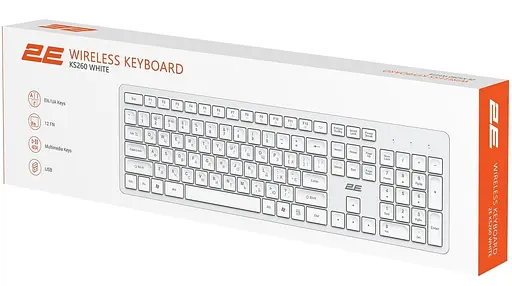 Клавіатура 2E KS260 Wireles (2E-KS260WWH) White (2E-KS260WWH_UA) - фото 7