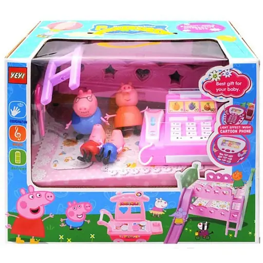 Ігровий набір Свинка Пеппа з сім'єю Bambi YM601A в коробці - фото 1