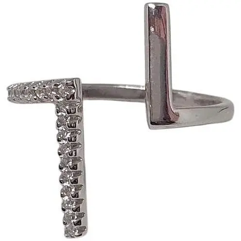 Серебряное незамкнутое кольцо Qvaliz с фианитами. 90101066 17,5