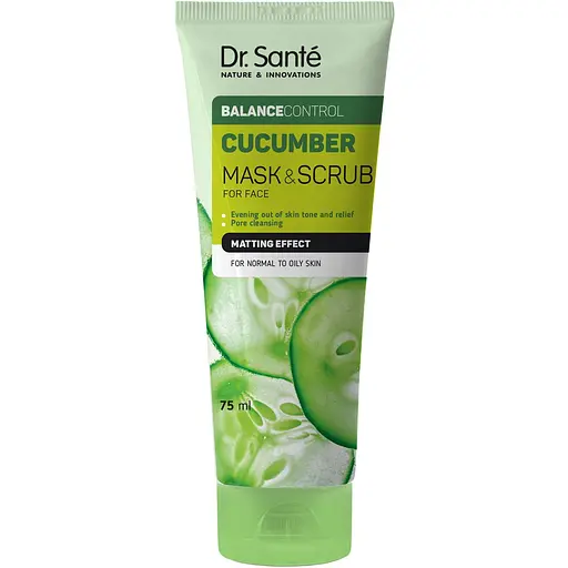 Маска-скраб для обличчя Dr. Sante Cucumber Balance Control 75 мл