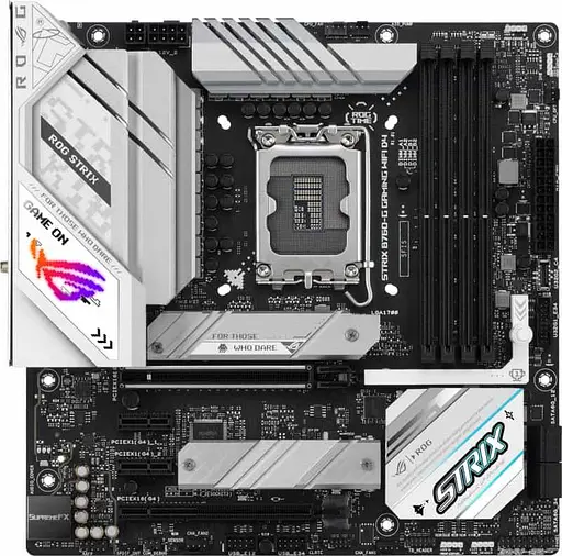 Материнская плата ASUS ROG STRIX B760-G GAMING WIFI (ROG STRIX B760-G GAMING WIFI) (Socket 1700, Intel B760, Micro-ATX) - фото 1
