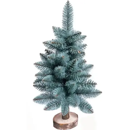 Ялинка штучна Hvoya Elegant настільна 65 см на пеньочку блакитна