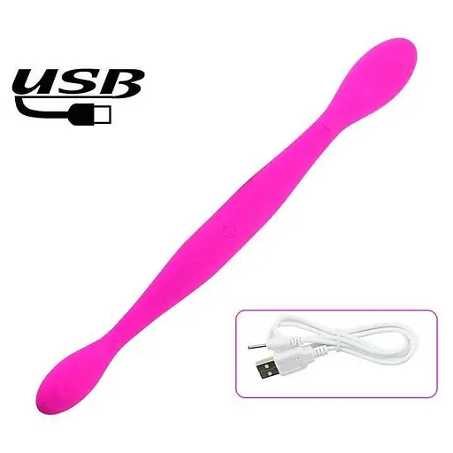 Вибратор двухсторонний 37,4 см для женщин Toy Joy Infinity розовый - фото 6