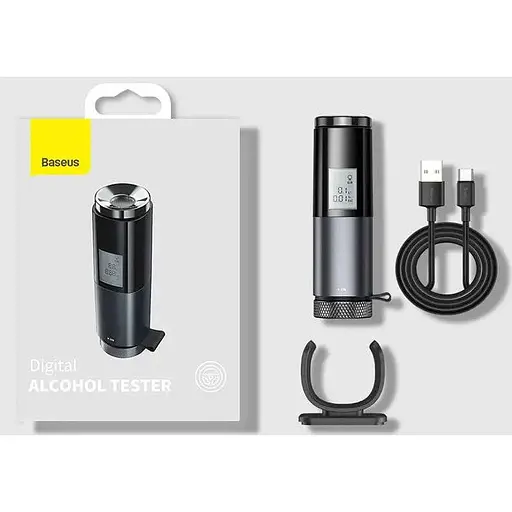 Алкотестер Baseus Digital Alcohol Tester Black CRCX-01 (78795) - фото 7