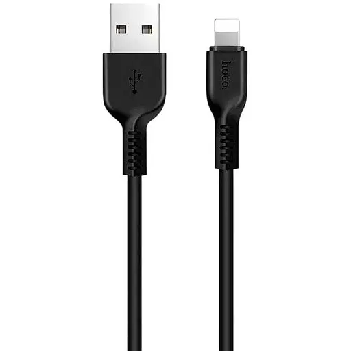 Кабель Hoco X20 USB to iP 2.4A 1 м PVC TPE connectors черный