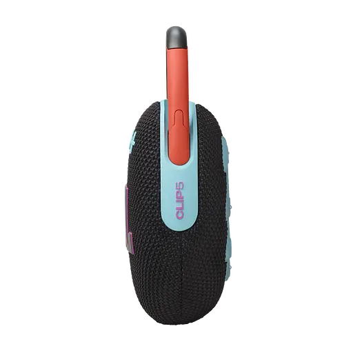 Портативная беспроводная колонка JBL Clip 5 (JBLCLIP5BLKOAM) с клипсой черно оранжевая - фото 4