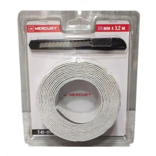 Стрічка бордюрна для ванної Mercury 38 мм х 3,2 м Білий 30412 - фото 1