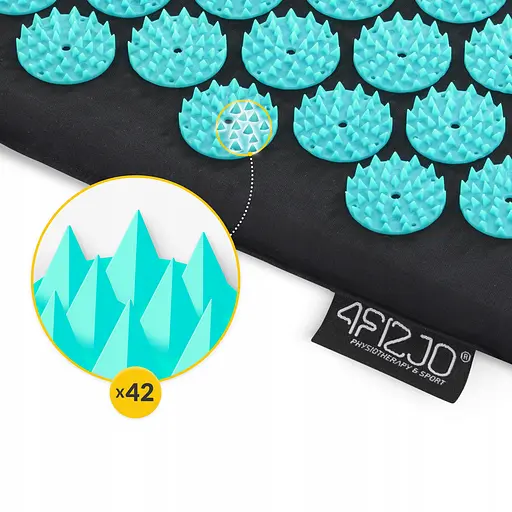 Коврик акупунктурный с валиком 4FIZJO Classic Mat Аппликатор Кузнецова Black/Blue (P-5905973402385) - фото 8