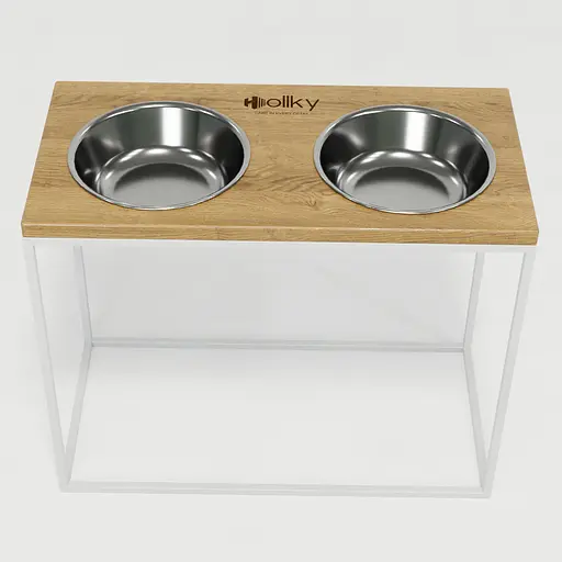 Hollky Base XL40 — миски на підставці для великих собак (2 × 1,8 л, висота 40 см) - фото 3