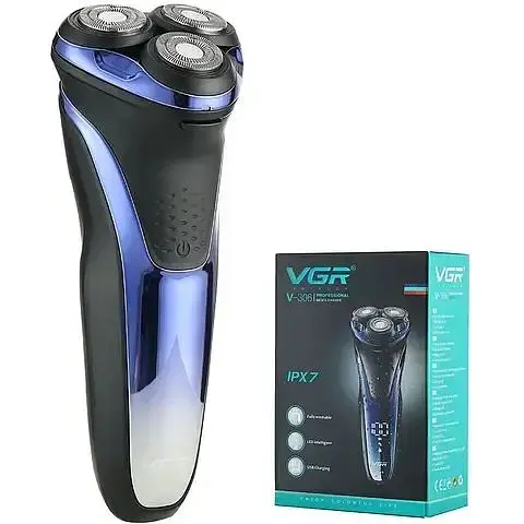 Электробритва VGR V-306 Синяя - фото 4