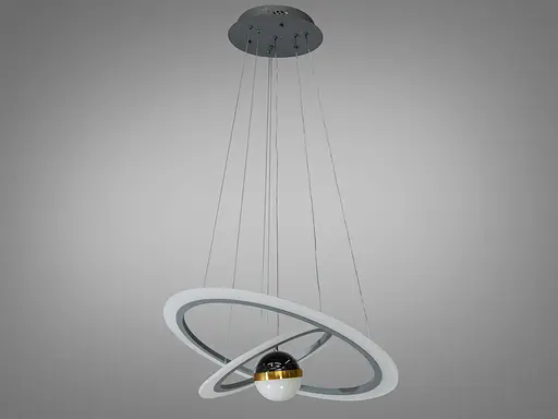 Новинка, світлодіодна люстра з додатковим підсвічуванням, 85 Вт, сіра - фото 3