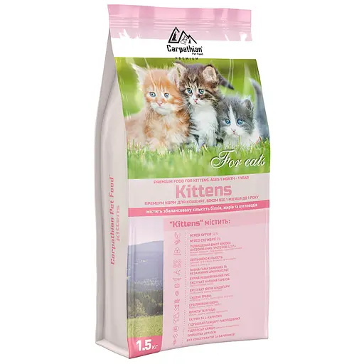 Сухой корм для кошек Carpathian Pet Food Kittens 1,5 кг (4820111140916)