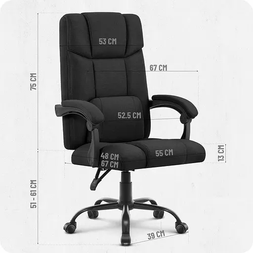 Крісло офісне Cabro C505 Black тканина - фото 10