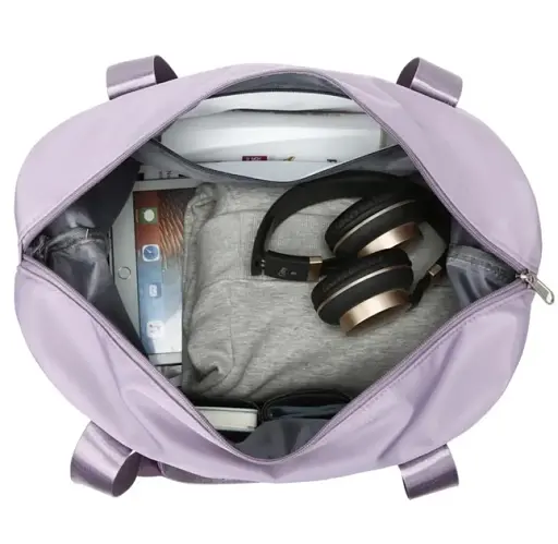 Дорожная сумка для путешествий для ручной клади Сиреневый цвет 42*28см (+12 см)*22см - фото 4