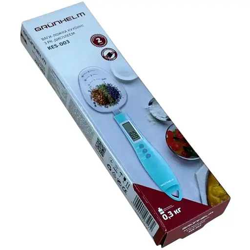 Весы-ложка кухонная Grunhelm KES-003 с ЖК-дисплеем (146517) - фото 8