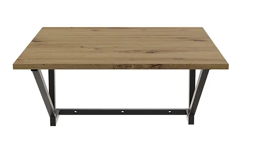 Стіл розкладний Олександр 6 Ferrum-decor 750x600x700 Чорний метал ДСП Дуб Артізан 16 мм (FRD-104897) - фото 4