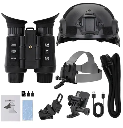 Бинокуляры ночного видения NV8300 HD 4K (до 500м) + шлем (ABS пластик) + крепление FMA L4G24 + карта 64Гб - фото 2