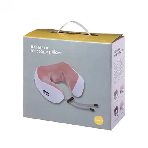 Масажер-подушка U-Shaped Pillow масажер для шиї спини USB Бежевий - фото 6